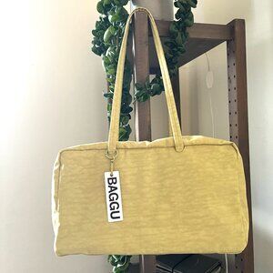 NWT Baggu Medium Nylon Bowler Bag - Butter Yellow